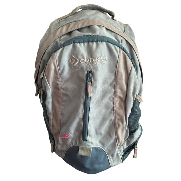 Outdoor Products Backpack Adjustable Straps Padded Back Green & Teal - Picture 1 of 9